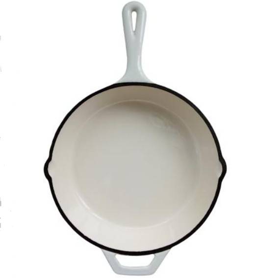 enameled cast iron frying pan, various color