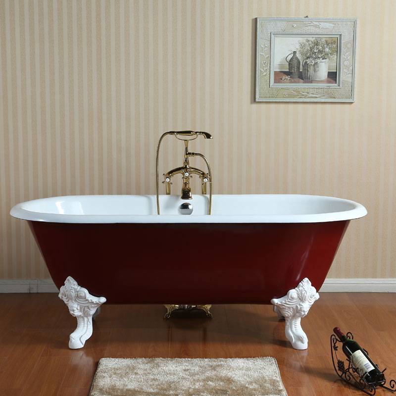 Cast Iron Double Ended Clawfoot Bathtub on Monarch Imperial Feet