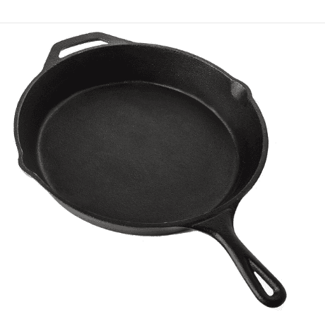 Pre-Seasoned Two-Sided Cast Iron Pizza Stone, Griddle and Grill Pan