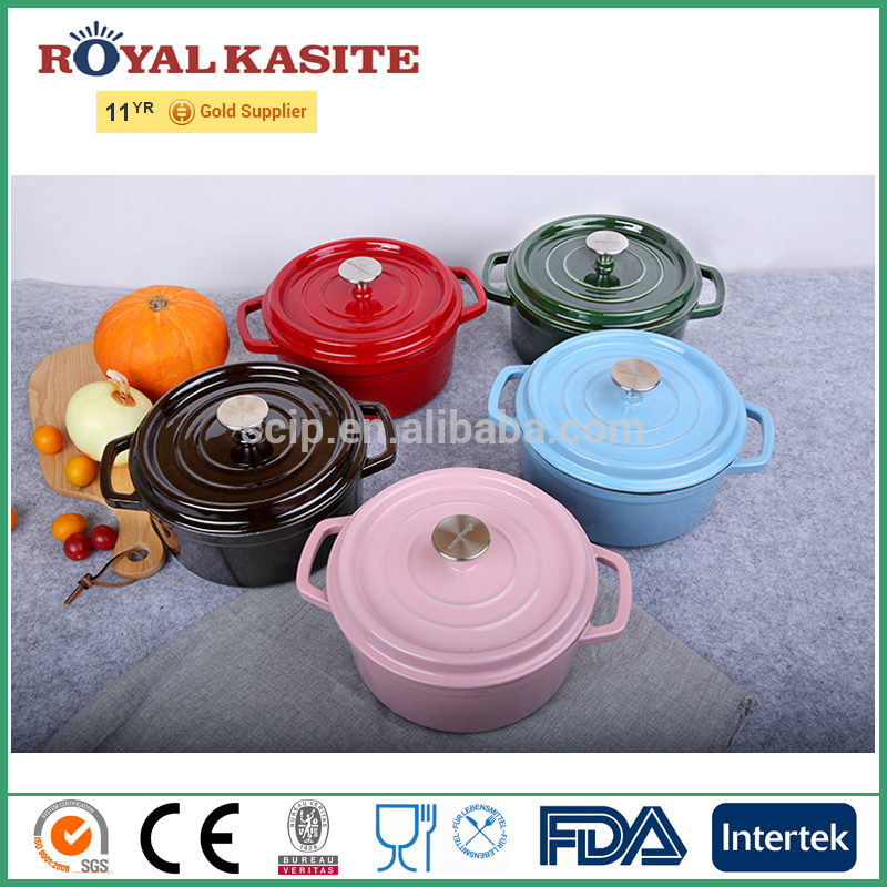Manufacturing Companies for Porcelain Enamel Teapot Kettle -
 Colorful Enamel Cast Iron round cookware – KASITE