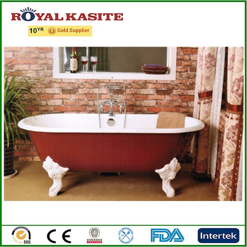 classic cast iron clawfoot bathtub, red cast iron clawfoot bathtub