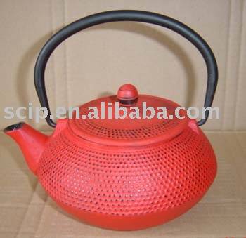 enamel cast iron teapot