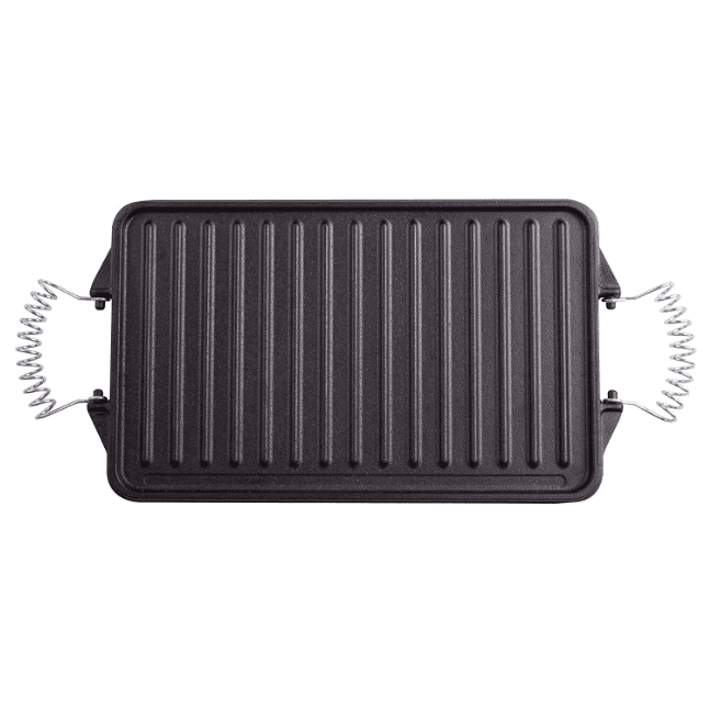 OEM/ODM China Unique Design Modern Teapot - cast iron reversible rectangular griddle with wire handle preseasoned – KASITE