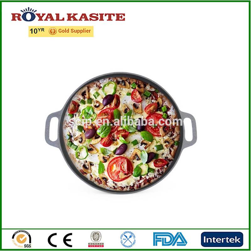 Hot Sale Royal Kasite Cast Iron Pizza Pan with Dia.35cm