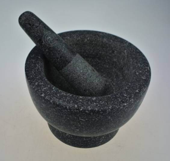 Kitchen Tool Natural Stone Granite Mortar and Pestle ,with multiple color
