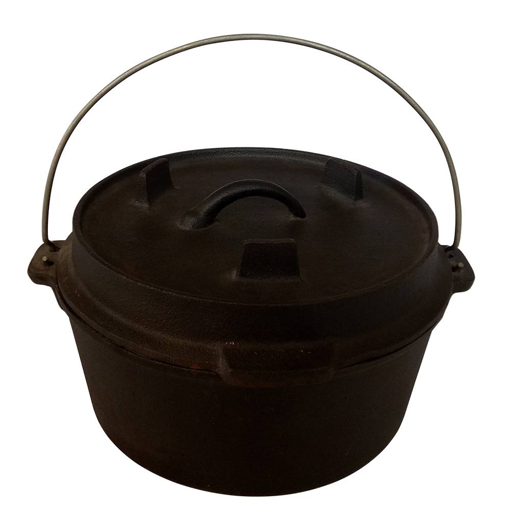Camping Cooking Pot tripod Cast Iron Dutch Oven Pot 4.5-9QT