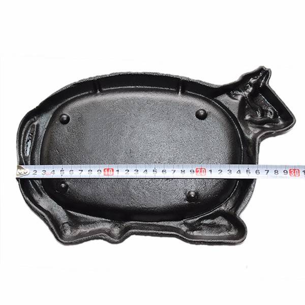 Wholesale Cast Iron cow shape plate steak pan sizzler pan factory and  suppliers