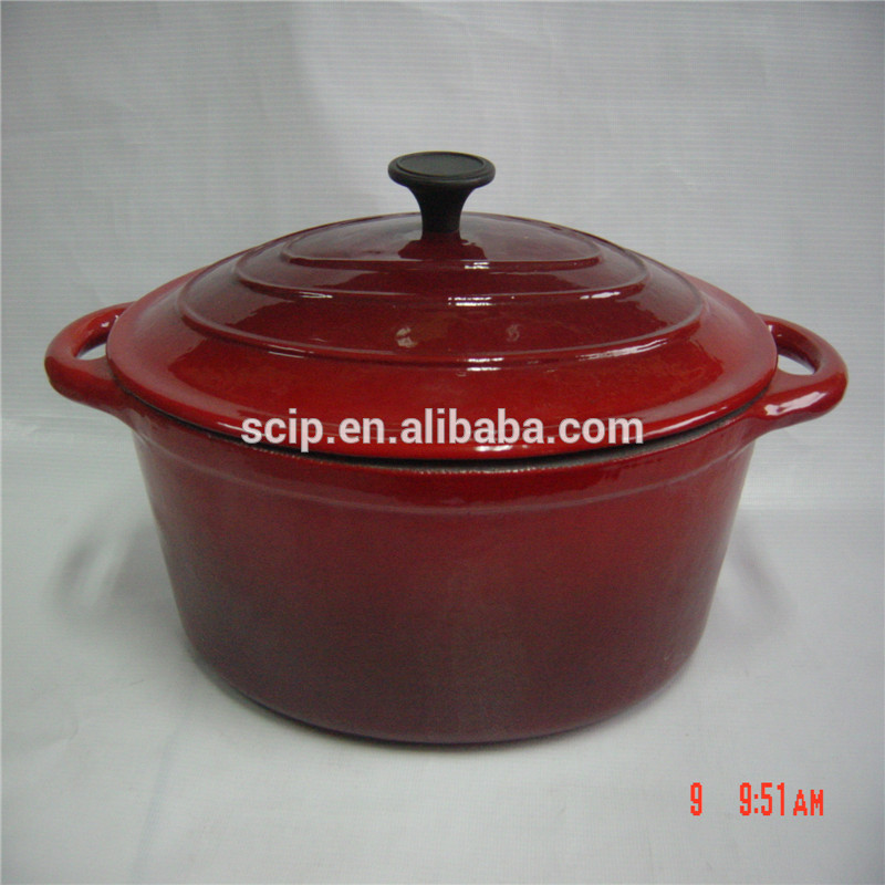 wholesale high quality Enamel Coated Cast Iron Cookware/sauce pan