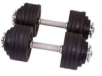 Adjustable Cast Iron Dumbbells with Solid Dumbbell Handles