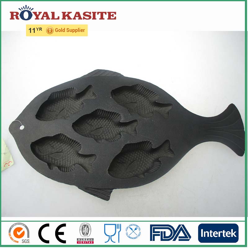 Manufactory hot sale fish shape metal bakeware with five fish