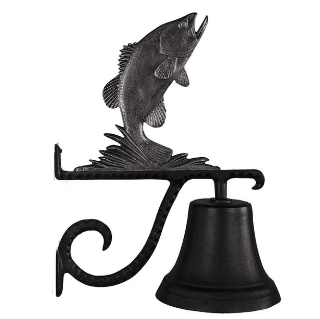 Cast Bell With Bass Ornament