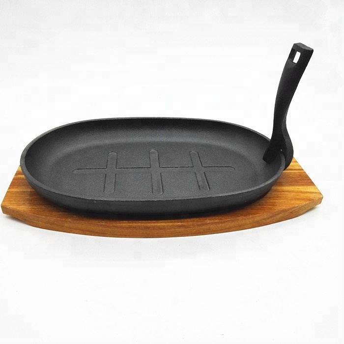 Big Discount Mini Round Cast Iron Skillet -
 Royal Kasite cast iron fajita baking pan, Preseasoned – KASITE