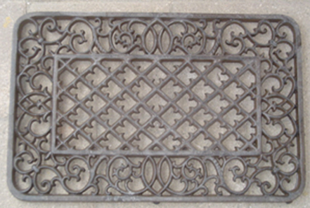 rectangular entrance metal door mat slip resistant