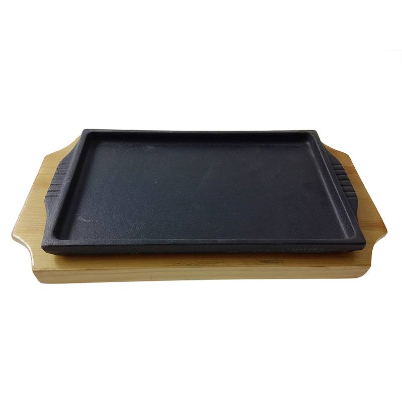 Manufactur standard Xmas Tableware Tea Set With Teapot -
 Sizzling Iron Steak Platter w/ Wooden Base – KASITE