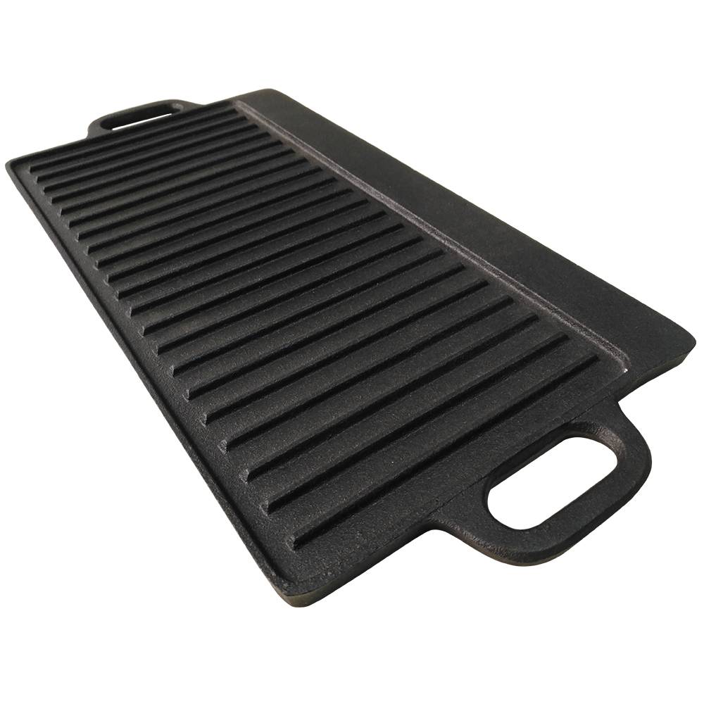 Cast Iron 2 Sided Reversible Griddle 9.5 x 20 Inch