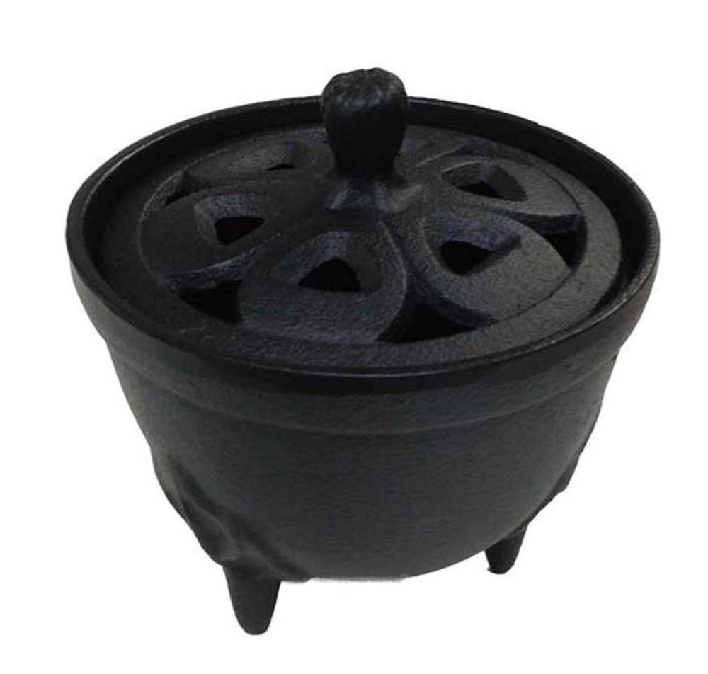 Cast Iron Fountain Incense Stick Holder-black