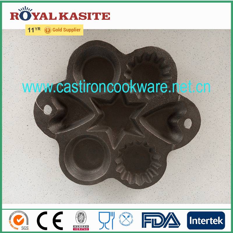 Custom cast iron bakeware , different shape cake mold , health baking mat
