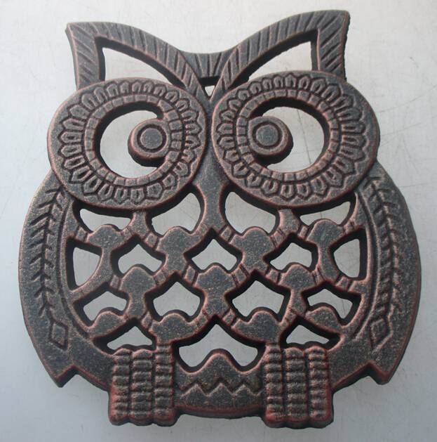 owl shape cast iron place mat cast iron trivet cast iron potholder