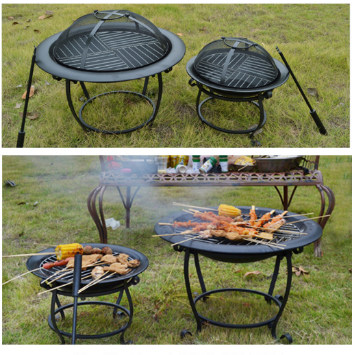 China wholesale Cast Iron Cookware Sets -
 Large Fire Pit with Spark Screen 22 inch – KASITE