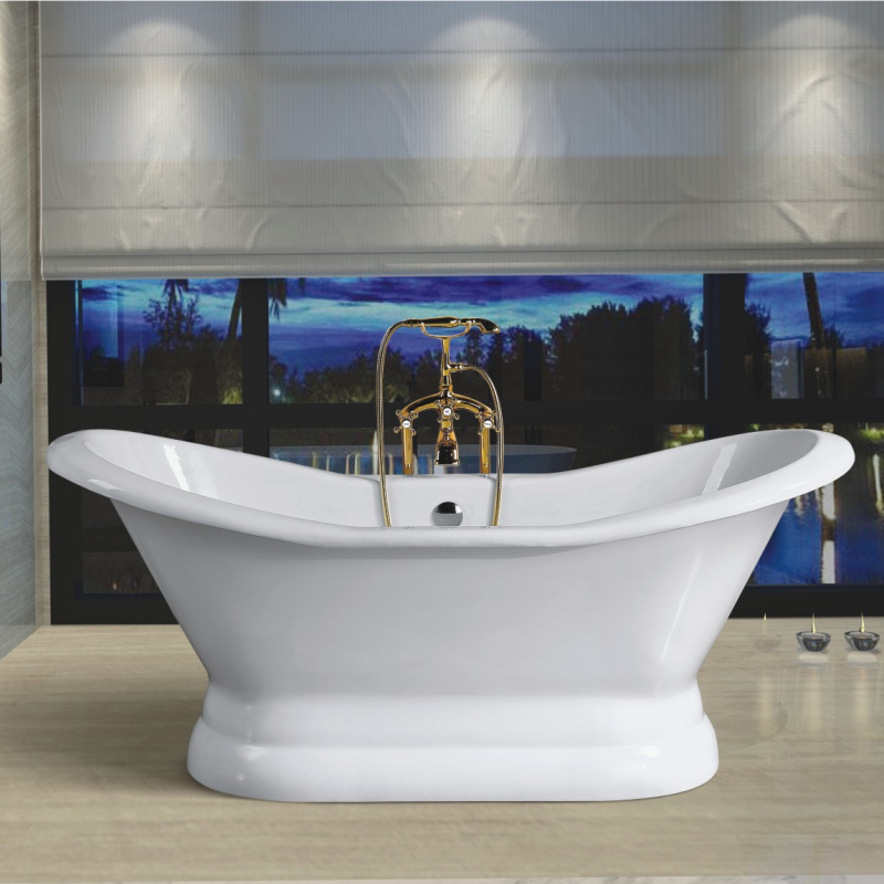 Super Purchasing for Cast Iron Fajita Skillet -
 white enameled classic cast iron bathtub skirt tubs for sale – KASITE