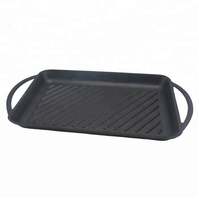 cast iron shallow griddle with double handles, 13 years gold supplier