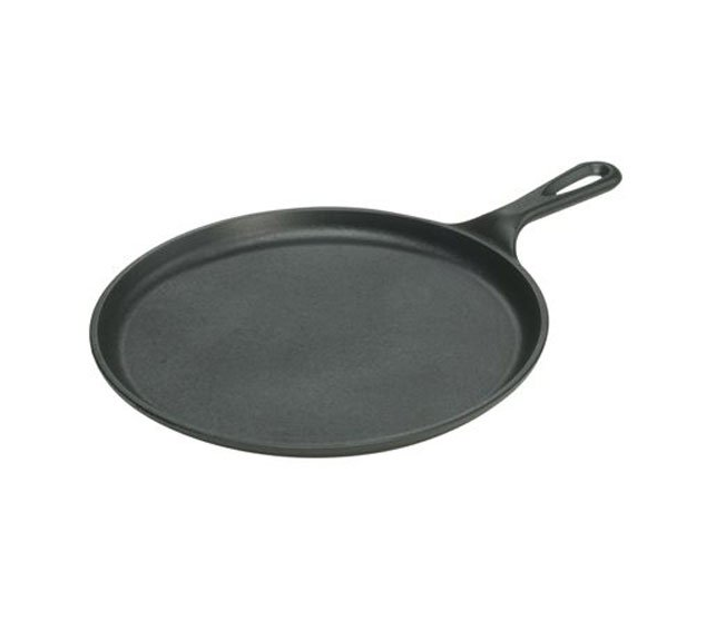 Cast Iron Round Griddle Pre-Seasoned 10.5-inch