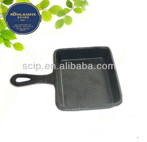 preseasoned enameled cast iron fry pan cast iron skillet square
