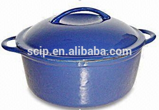 dark blue cast iron oval casserole, enamel oval cooking pot, enamel iron stew pot