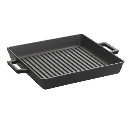 cast iron rectangular deep grill pan griddle, Pre-seasoned