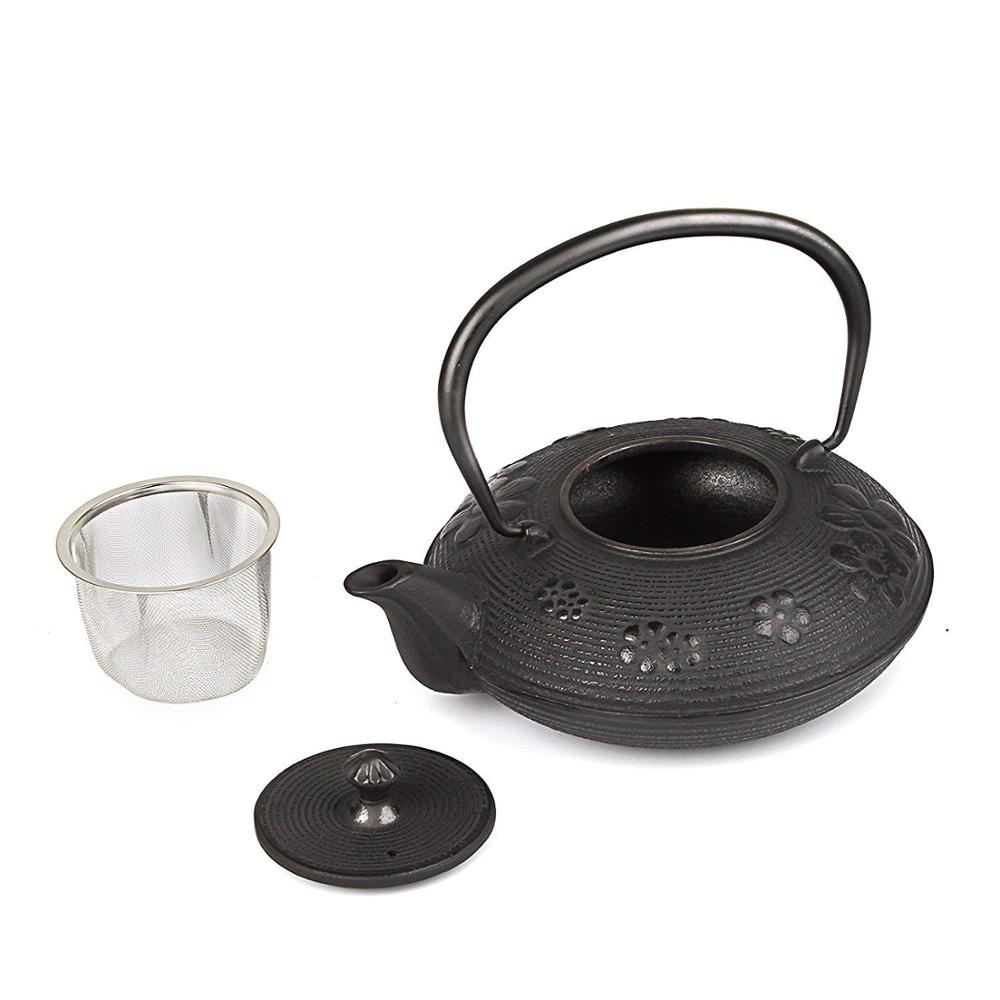 Tea Kettle Cast Iron Teapot with Stainless Steel Infuser (40 oz 1200MH)