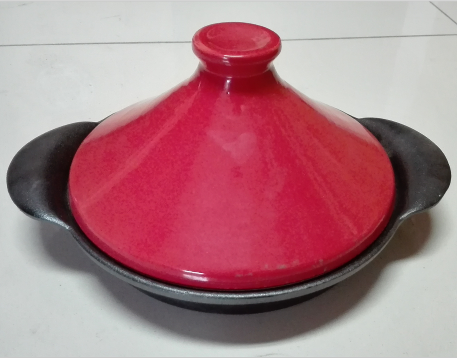 newest cheap cast iron ribbed skillet wholesale with plastic cover