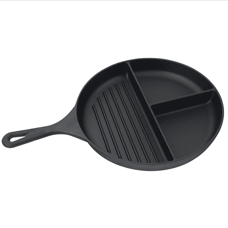 Black preseasoned Cast Iron Griddle skillet cast iron egg pan for sale