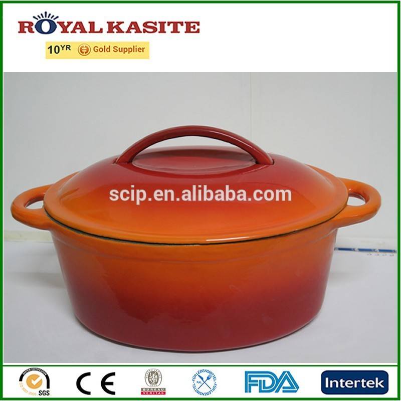 high quality Handmade enamel cast iron casserole