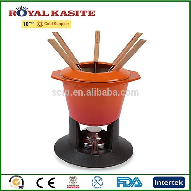 Hot sale cast iron mini fondue set