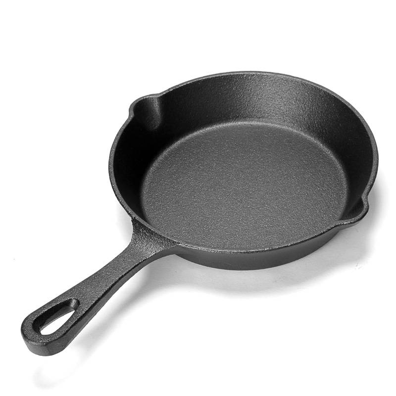 DISA cast iron seasoned fry pan made in pig iron row material