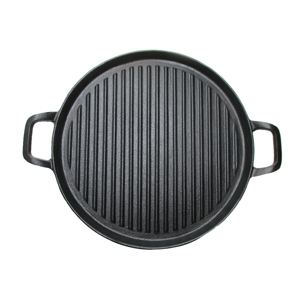 12 Inch Pre-Seasoned Round Cast Iron Griddle
