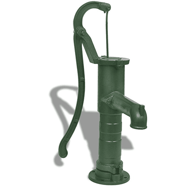 Green Cast iron Hand Pump Cast Iron Well Water Pitcher Press Suction Outdoor Yard Ponds Garden