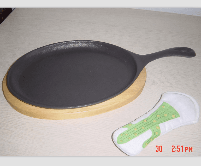 high quality preseasoned cast iron fajita pan cast iron skillet fry pan