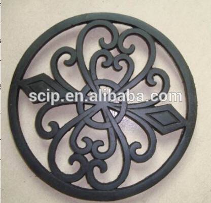 Quality Inspection for Classic Cast Iron Skillet -
 Round flower cast iron trivet cast iron mat – KASITE