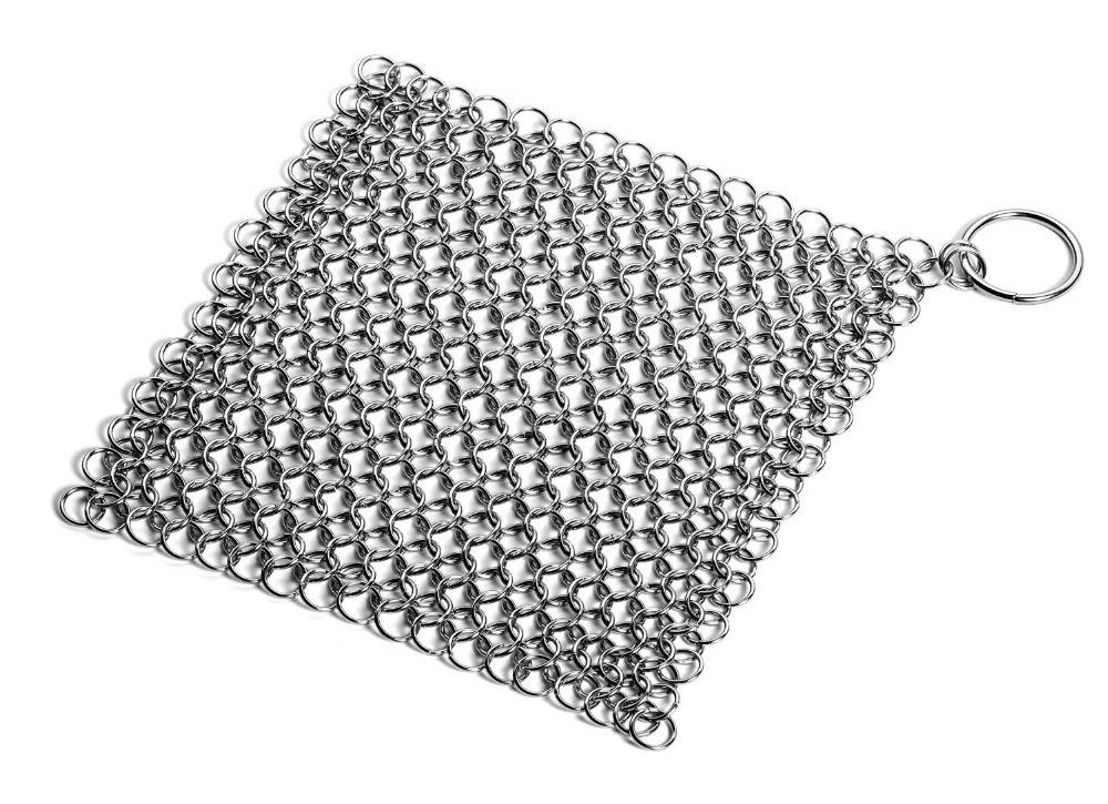chainmail cast iron pan scrubber,chain link cleaner
