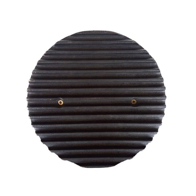 Heavy duty round cast iron press for BBQ grill