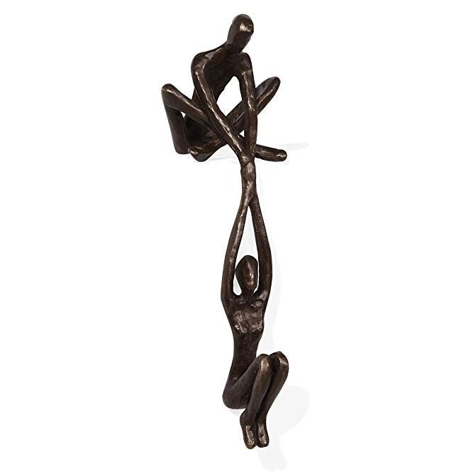 High Quality Cast Iron Casserole Set -
 Bronze Sculpture – Man Lifting Woman from Ledge – KASITE