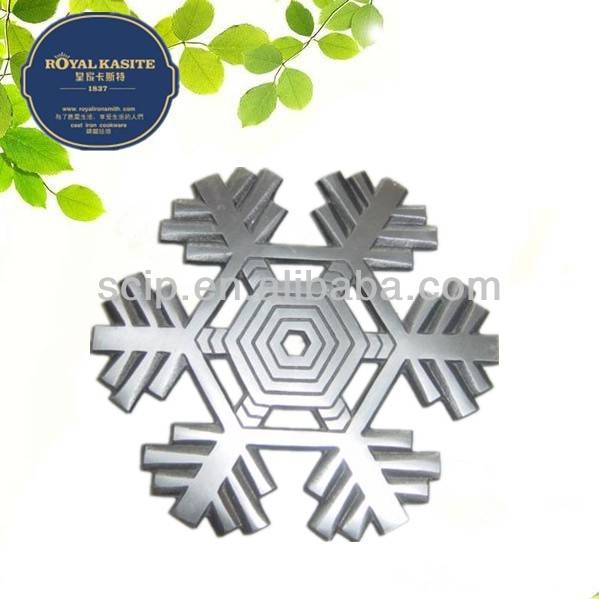 cast iron snowflake trivet wholesale