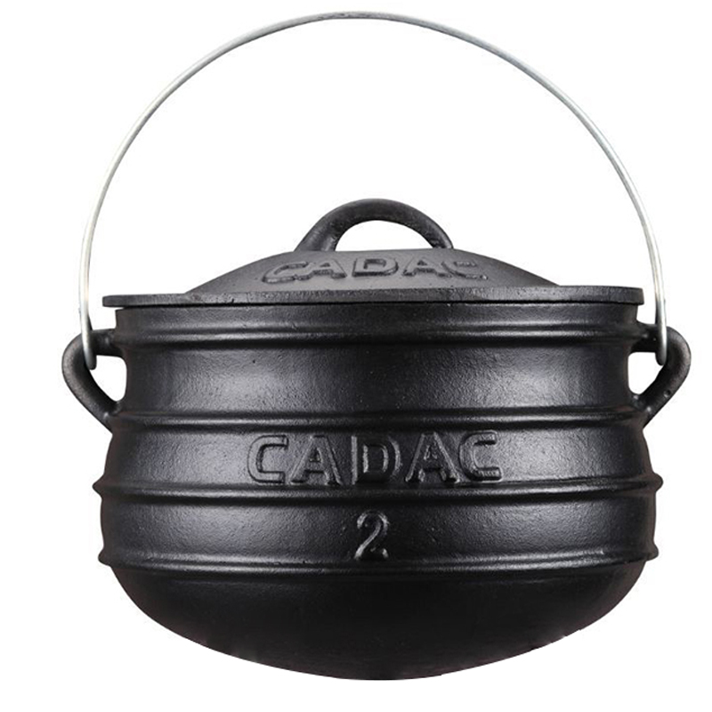 Camping South Africa cast iron belly-shaped potjiekos