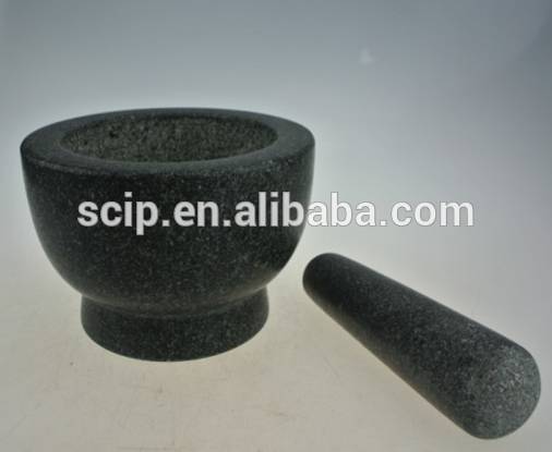 round granite mortar and pestle, hot sale granite gralic press