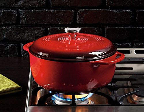 hot selling Enameled Cast Iron Dutch Oven, 6-Quart, Island Spice Red