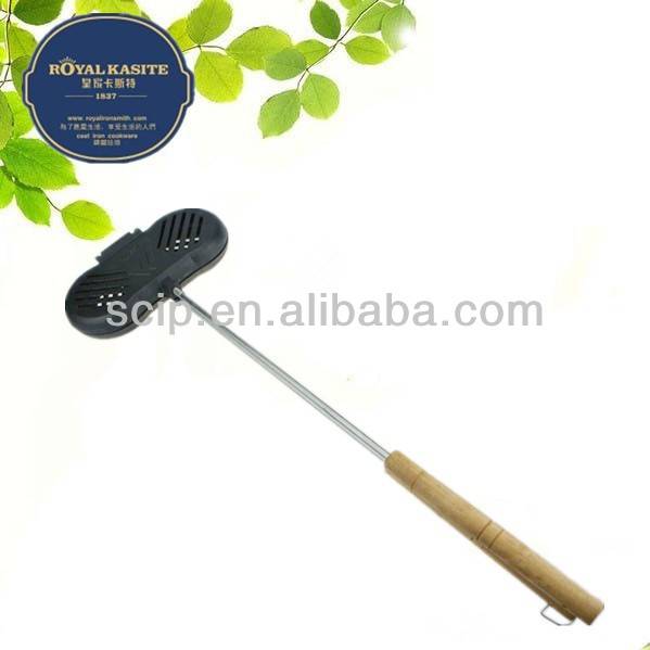 cast iron bread tongs with wood handle for sale