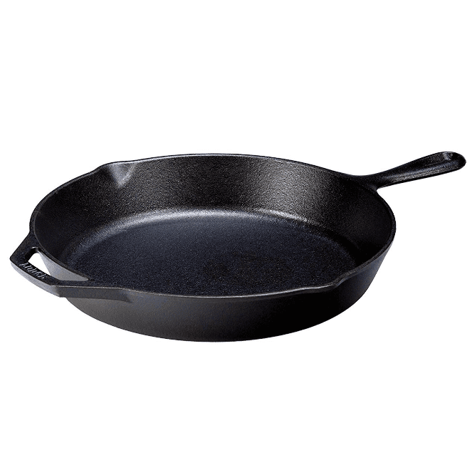 Seasoned Cast Iron Skillet 12 Inch Ergonomic Frying Pan with Assist Handle