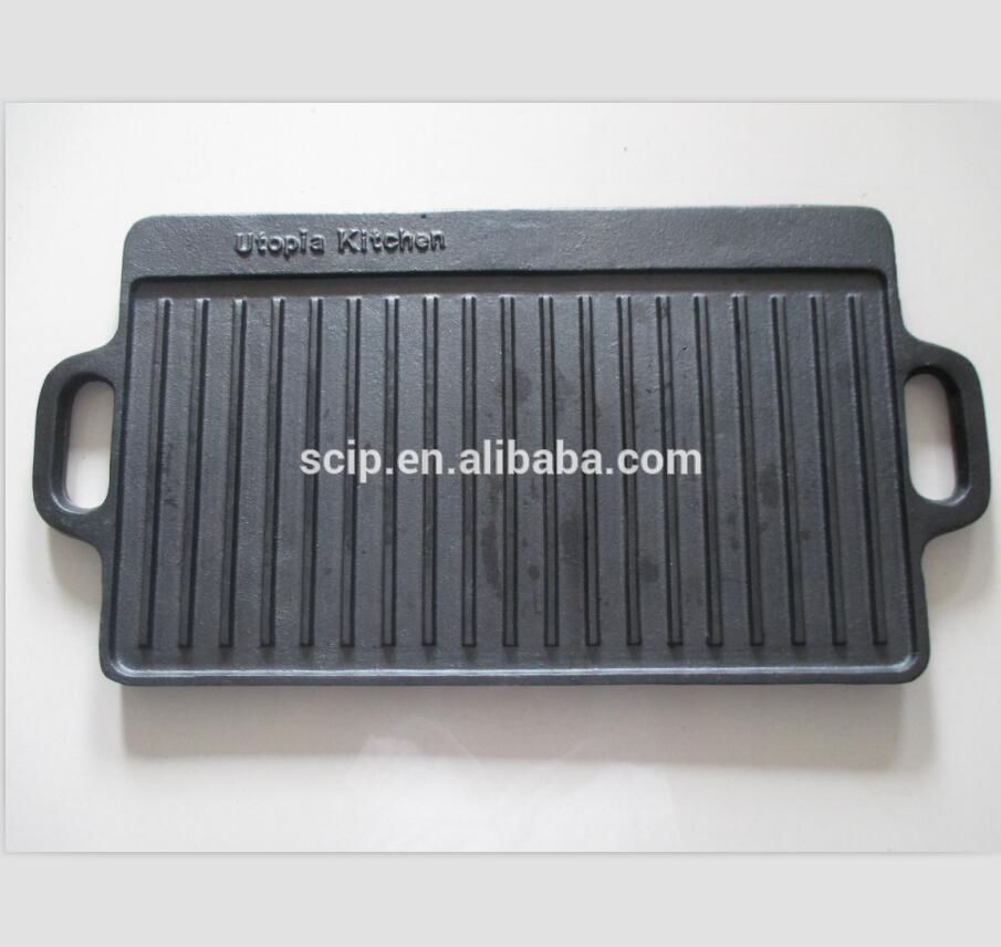 square vegetable oil Cast Iron grill pan