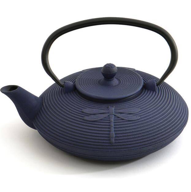 China Gold Supplier for Cast Iron Pre-Seasoned Skillet -
 Cast Iron Teapot Dragonfly, Blue 0.8 – KASITE